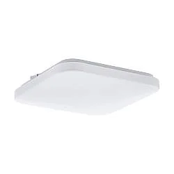 Plafoniera Moderna Frania Acciaio Bianco Luce Led Integrato 10W