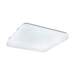 Plafoniera Moderna Frania-S Acciaio Bianco Luce Led Integrato 10W