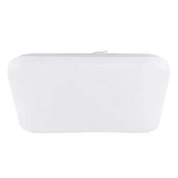 Plafoniera Moderna Frania Acciaio Bianco Luce Led Integrato 14,6W