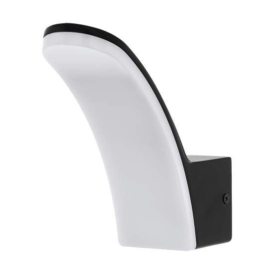Applique Esterno Contemporanea Fiumicino Alluminio Nero Policarbonato Bianco Led 98148