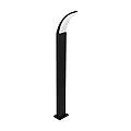 Paletto Esterno Contemporaneo Fiumicino Alluminio Nero Policarbonato Bianco Led 98152