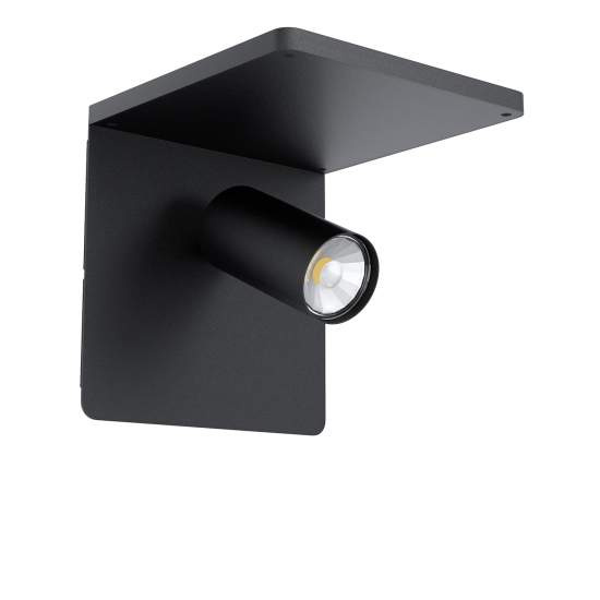 Applique Moderna Ciglie Alluminio Nero 1 Luce Gu10 4,5W 98263