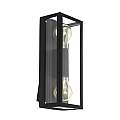 Applique Esterno Contemporanea Alamonte 1 Acciaio Nero 2 Luci E27 98273