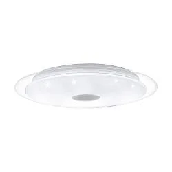 Plafoniera Moderna Lanciano 1 Acciaio Bianco Luce Led Integrato 18,8W