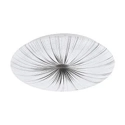 Plafoniera Contemporanea Nieves Acciaio Bianco Luce Led Integrato 19,5W