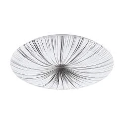 Plafoniera Contemporanea Nieves Acciaio Bianco 7 Luci Led Integrato 4,4W