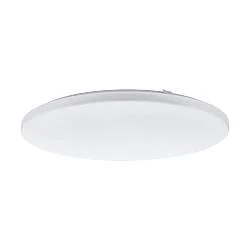 Plafoniera Moderna Frania Acciaio Bianco Luce Led Integrato 50W