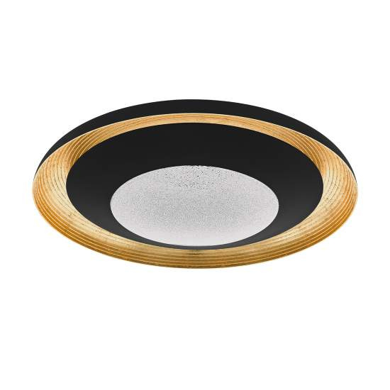 Plafoniera Moderna Canicosa 2 Policarbonato Nero Luce Led Integrato 24,5W 98527