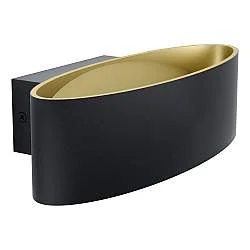 Applique Minimal Maccacari Alluminio Nero Luce Led Integrato 10W