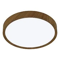 Plafoniera Contemporanea Musurita Policarbonato Noce Luce Led Integrato 14,6W
