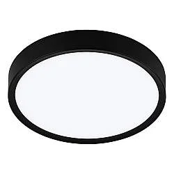 Plafoniera Contemporanea Musurita Policarbonato Nero Luce Led Integrato 14,6W