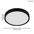 Plafoniera Contemporanea Musurita Policarbonato Nero 6 Luci Led Integrato 5,5W 98604