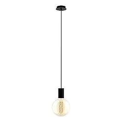 Lampadario A Sospensione Contemporaneo Pozueta Acciaio Nero 1 Luce E27