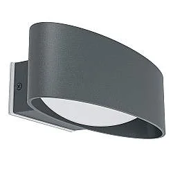 Applique Esterno Contemporanea Chinoa Alluminio Grigio Policarbonato Trasp Led