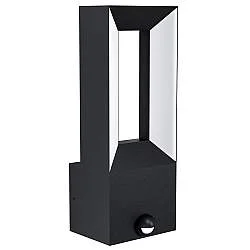 Applique Esterno Moderna Riforano Alluminio Nero Led
