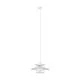 Lampadario A Sospensione Moderno Brenda Acciaio Bianco Nichel 1 Luce E27