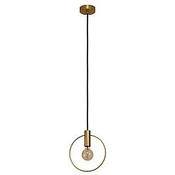 Lampadario A Sospensione Contemporaneo Manizales Acciaio Ottone 1 Luce E27