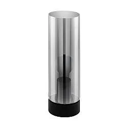 Lampada Da Tavolo Moderna Damasco 1 Acciaio Nero 1 Luce E27