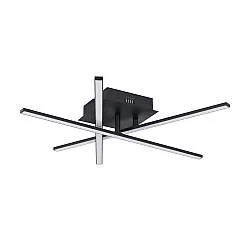 Plafoniera Moderna Lasana 3 Acciaio Nero 3 Luci Led Integrato 3,5W