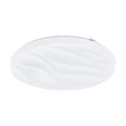 Plafoniera Moderna Benariba Acciaio Bianco Luce Led Integrato 14,6W