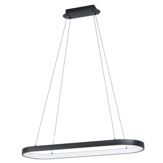 Lampadario A Sospensione Contemporaneo Codriales Acciaio Nero 1 Luce Led 27W 99358