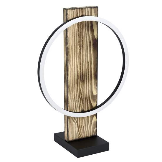 Lampada Da Tavolo Moderna Boyal Acciaio Nero 1 Luce Led Integrato 12W Ip20 99457