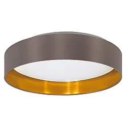 Plafoniera Contemporanea Maserlo 2 Policarbonato Bianco Luce Led Integrato