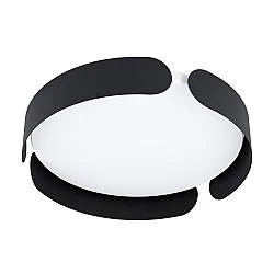 Plafoniera Moderna Valcasotto Acciaio Nero Luce Led Integrato 20W