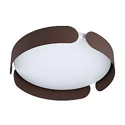 Plafoniera Moderna Valcasotto Acciaio Moka - Caffè Luce Led Integrato 20W