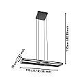 Sospensione Contemporanea Salvilanas-Z Alluminio Nero 1 Luce Led 21W 2700Lm 99678