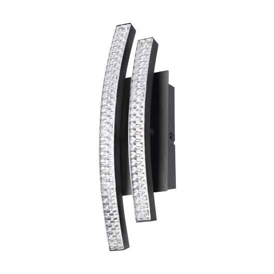 Applique Moderna Lejias Acciaio Nero Luce Led Integrato 8W 99803
