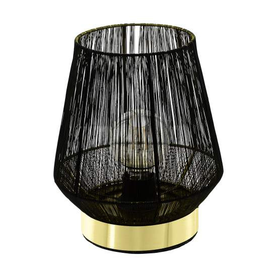 Lampada Da Tavolo Contemporanea Escandidos Acciaio Nero 1 Luce E27 99808