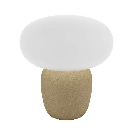 Lampada Da Tavolo Contemporanea Cahuama Ceramica Marrone Chiaro Luce E27 99824
