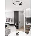 Plafoniera Moderna Zeus Acciaio Nero 2 Luci Gx53 Ip20 LA0001-EB-2-NR
