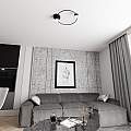 Plafoniera Moderna Zeus Acciaio Nero 2 Luci Gx53 Ip20 LA0001-EB-2-NR