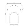 Lampada Da Tavolo Moderna Hera Acciaio Bianco 2 Luci G9 Ip20 LA0002-EB-LT2-BI