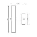 Applique Minimal Poseidone Acciaio Nero 2 Luci G9 Ip20 LA0003-EB-AP2-NR