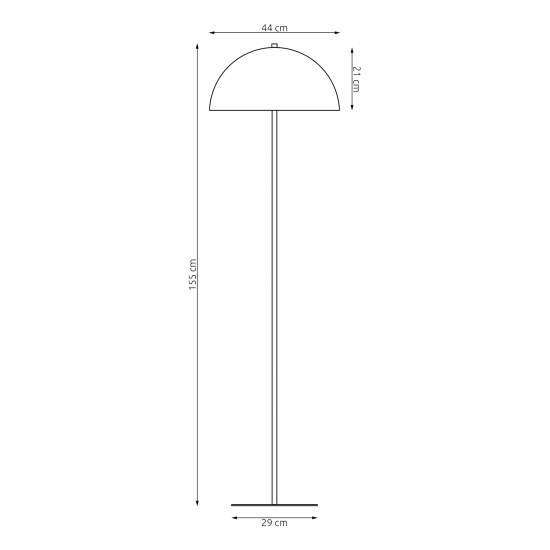 Piantana Moderno Demetra Acciaio Nero 1 Luce E27 Ip20 LA0004-EB-PT1-NR