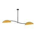 Plafoniera Moderna Ares Acciaio Nero Arancione 2 Luci E14 Ip20 LA0005-EB-PL2-NR-AR