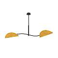 Plafoniera Moderna Ares Acciaio Nero Arancione 2 Luci E14 Ip20 LA0005-EB-PL2-NR-AR
