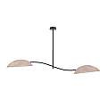 Plafoniera Moderna Ares Acciaio Nero Grigio 2 Luci E14 Ip20 LA0005-EB-PL2-NR-GR