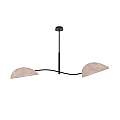 Plafoniera Moderna Ares Acciaio Nero Grigio 2 Luci E14 Ip20 LA0005-EB-PL2-NR-GR