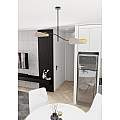Plafoniera Moderna Ares Acciaio Nero Grigio 2 Luci E14 Ip20 LA0005-EB-PL2-NR-GR