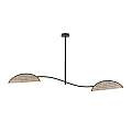 Plafoniera Moderna Ares Acciaio Nero 2 Luci E14 Ip20 LA0005-EB-PL2-NR-MA