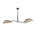 Plafoniera Moderna Ares Acciaio Nero 2 Luci E14 Ip20 LA0005-EB-PL2-NR-MA
