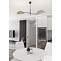 Plafoniera Moderna Ares Acciaio Nero 2 Luci E14 Ip20 LA0005-EB-PL2-NR-MA