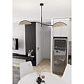 Plafoniera Moderna Ares Acciaio Nero 2 Luci E14 Ip20 LA0005-EB-PL2-NR-MA