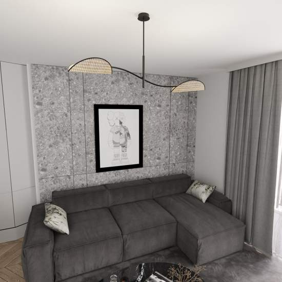 Plafoniera Moderna Ares Acciaio Nero 2 Luci E14 Ip20 LA0005-EB-PL2-NR-MA