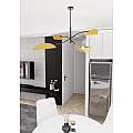 Plafoniera Moderna Ares Acciaio Nero Arancione 4 Luci E14 Ip20 LA0005-EB-PL4-NR-AR