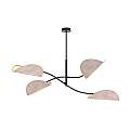Plafoniera Moderna Ares Acciaio Nero Grigio 4 Luci E14 Ip20 LA0005-EB-PL4-NR-GR